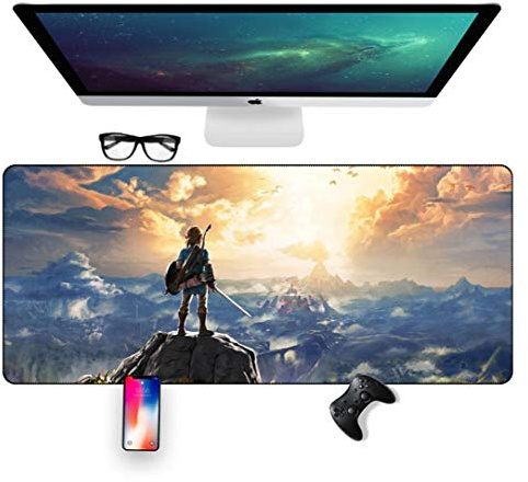 IGIRC Mauspad Die Legende von Zelda Wilderness 700X300mm Mauspad, Speed ​​Gaming Mousepad, Erweitertes XXL großes Mousemat mit 2mm starker Basis, für Notebooks, PC, G