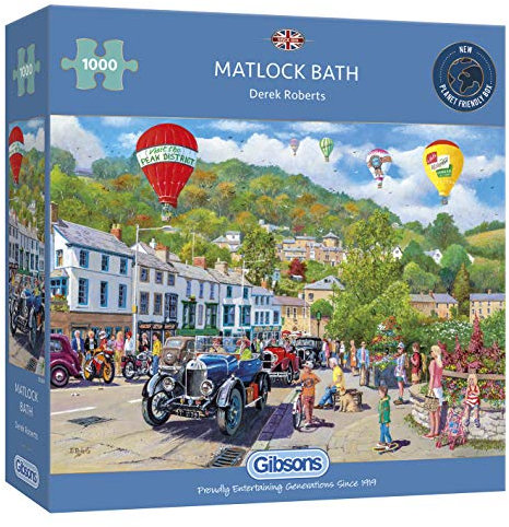 Matlock Bath 1000 Piece Jigsaw Puzzle | Peak District Jigsaw Puzzle| Sustainable Puzzle for Adults | Premium 100% Recycled Board | Great Gift for Adults | Gibsons Games