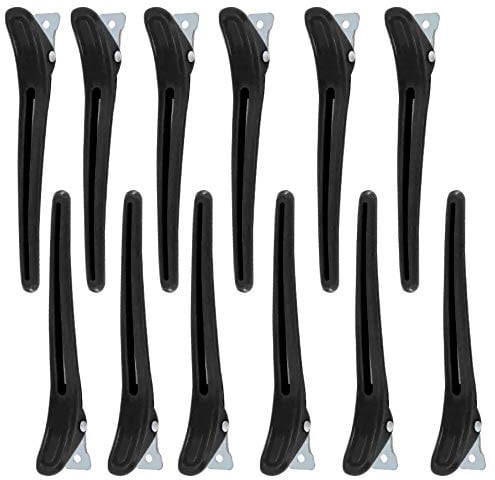 4.1 Inches Hair Sectioning Clips Hair Grip Clips Cutting Clamps Hairdressing Styling Clips, Alligator Hairpins Duckbill Hair Clips for Girls Women Salon or Home Supplies (12PCS)