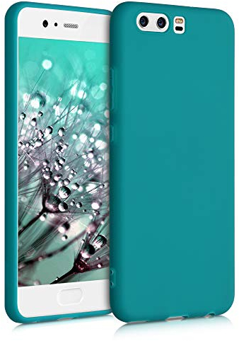kwmobile Hülle kompatibel mit Huawei P10 Hülle - weiches TPU Silikon Case - Cover geeignet für kabelloses Laden - Petrol matt