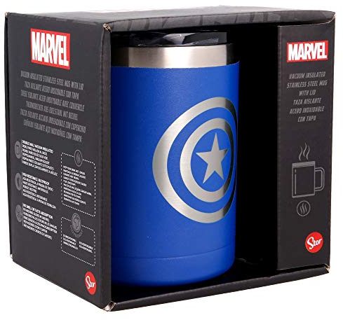 Stor8412497010271Acero Inoxidable Térmica Taza, 380 ml Capacidad, Marvel