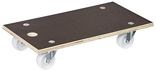 WAGNER Transporthilfe MM 1109 I 57,5 x 30 x 11 cm - Tragkraft 250 kg - für schwer beladene Kisten, Geräte & Möbel I Trageloch I rutschfeste Oberfläche I FSC®-Zertifiziert - 20110901