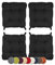 sunnypillow 4er Set Stuhlkissen mit Klettverschluss Maße: 40 (vorne) | 35 (hinten) x 40 x 8 cm Polsterauflage Auflage für Stühle/Bänke in Haus und Garten Sitzkissen Sitzauflage Gartenkissen Schwarz