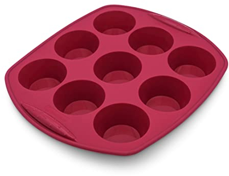Backhaus - Moule à Mufins x9 en Silicone de Qualité Pro - Bourgogne