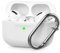 AHASTYLE Funda protectora para AirPods Pro [LED frontal visible] compatible con Apple AirPods Pro 2019 (con mosquetón, blanco)