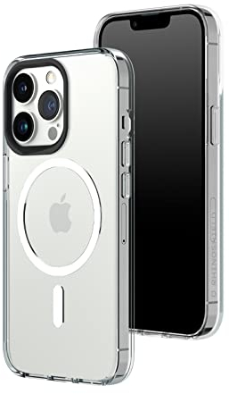 RhinoShield Clear Case kompatibel mit MagSafe für [iPhone 13 Pro] |Überragende Magnetstärke, Vergilbungsresistenz, Kristallklar, optimaler Schutz und personalisierbar - Schwarz Kamera-Ring