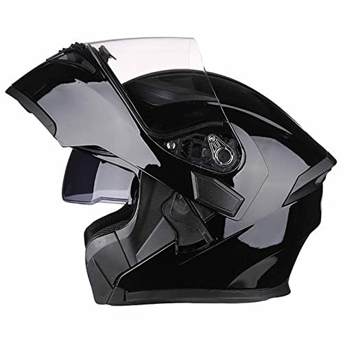Flip-up Front Motorbike Helmets Modular Moped Scooter Helmets Crash Motorcycle Helmet with Double Visor ECE/DOT Approved for Adult 17,XXXL=65-66cm