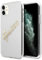 Guess GUHCN61KTRSVGO Case for iPhone 11 6.1 Inch/Xr Transparent Hard Case Vintage Script Golden