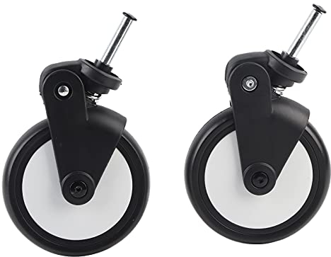 Ersatzräder für Kinderwagen, Vorder- und Hinterräder für Kinderwagen, um 360 ° drehbar, langlebig und verschleißfest, für Kinderwagen Yoyo Yoya (EIN Paar Vorderräder)