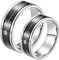Ringe Partnerringe, Verlobungsring Paar Schwarz Edelstahl 7 mm Rotierender Herzschlag Paar Ringe Valentinstag Schmuck