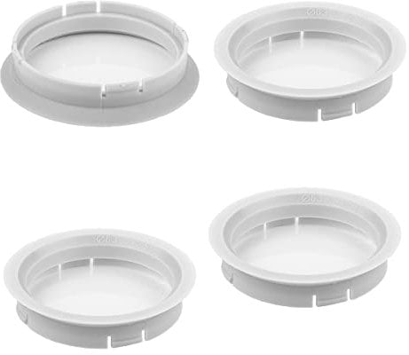 LST 4x Distanzringe Zentrierringe Weiß für Alufelgen Ø 63,3 mm - Ø 56,1 mm