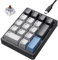 Kisnt Mechanical Number Pad,Hot Swappable Numpad Wired USB 17 Keys Keypad White Backlit Numeric Keypad with PBT Keycaps for Laptop PC Compact Keyboards (Black, Brown Switch)