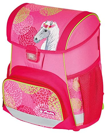 Herlitz® Schulrucksack mit Schlaufe, 16 l Fassungsvermögen, Unisex, Sport, Studenten, Freizeit, geräumig, langlebig, blühendes Pferd, mehrfarbig, Rozmiar uniwersalny, lässig, lässig, Mehrfarbig,