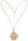 Leslii Damen-Kette Ginkgo-Blatt lange Halskette goldene Modeschmuck-Kette Matt Blatt-Anhänger in Gold