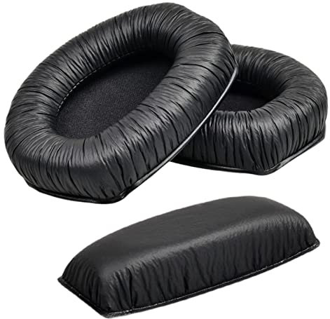 JHZZWJ Ersatz Ohrpolster für Durchmesser Sennheiser RS195 HDR195 RS185 HDR185 HDR175 RS175 HDR165 RS165 Ohrpolster aus Kunst Leder
