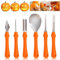 UDIKEFO Halloween Kürbis Schnitzset, 6 Stück Edelstahl Schnitzwerkzeug Kürbis schnitzmesser für DIY, Kürbisschnitzset für Kinder Erwachsene und Familie