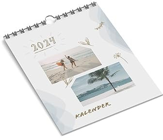 Wandkalender 2024 gestalten | DIN A4 | personalisiert mit eigenen Fotos | 13 Seiten | Bastelkalender | Kreativ-Kalender | Urlaub | Fotokalender | Kalender | Hochformat