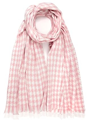 GLORIS Warmer Kaschmir Schal Herbst Winter Hahnentritt Schal/XL Stola Umschlagtuch Warm Pashmina Schals 200 * 70 cm. (Rosa)