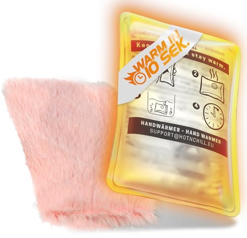 HOT.N.CHILL® 1x Handwärmer wiederverwendbar - [WARM IN 10 SEK] - Taschenwärmer wiederverwendbar mit Bezug - Wärmepads zum Knicken - Hand Warmer - Knick Wärmekissen, Händewärmer für Kinder & Erwachsene