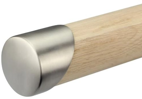 Jackson Woodturners Forge Brushed Nickel Handrail End Cap - 54mm Diameter - Pair
