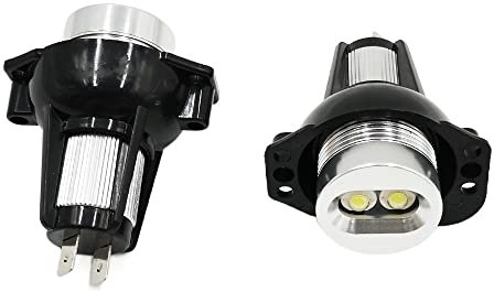 Angel Eyes,Ojos de Angel 2 uds apto for uso for BMW E60 E61 E63 E64 E70 X5 E71 X6 E82 E87 E89 Z4 E90 E91 M3 sin Error LED tipo Ojo de Ángel bombillas de luces (Color : real red)