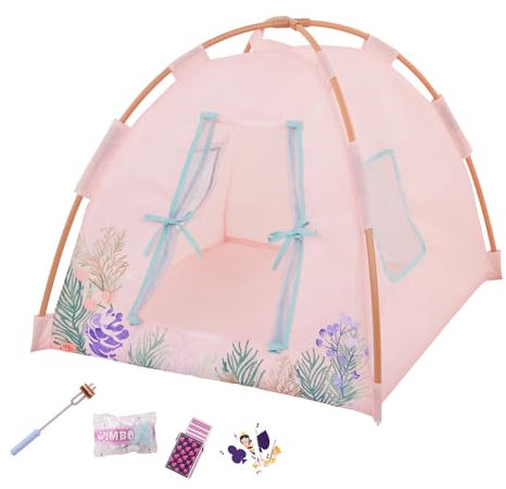 Our Generation - Camping Nights - Doll Tent Playset - Camping Toy - 18-Inch Doll Accessories - Pretend Play - Kids 3 Years & Older