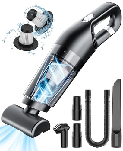 Vankarr Handstaubsauger Akku 9000Pa Handstaubsauger Kabellos Autostaubsauger Stark Mini Staubsauger Tragbarer Handsauger USB Auto Staubsauger Ohne Kabel