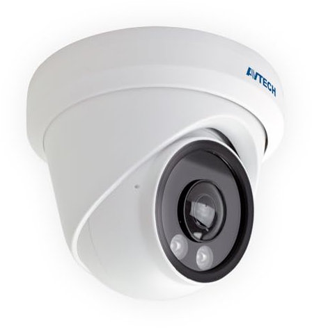 Avtech 634870 Telecamera IP Dome H.265 IR da 5 MP Starlight Rilevamento Basato su AI, DGM5216SVATP Bianco