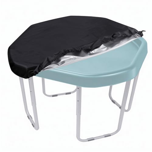 YUJHON Tuff Tray Cover, Sand Water Pit Tuff Tray Table Cover with Strong Elastic Edges and Buckle, Black (100 x 100 x 10cm) Universal Fit Any Tuff Tray Size