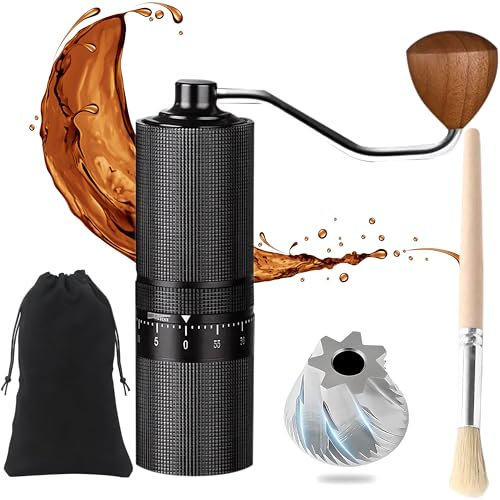 Manual Coffee Grinder, Adjustable Grind Settings, Includes Storage Pouch and Cleaning Brush - Coffee Bean Grinder