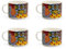 Excelsa Afrika Set mit 4 Jumbo-Tassen, Porzellan, Fassungsvermögen 500 ml, mehrfarbig
