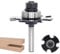Akylin Slotting Cutter Router Bit, 1/4 Inch Shank, 4 Wing Slot Router Cutter Bit with bearing, 1/8” Height X9/16” Depth, Tungsten Carbide Blades, T-Slotting Cutter for Wood Slotting, Grooves, Rebating