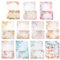 160 Stück Briefpapier mit Umschlag Set, 50 A5 Liniert und 50 Briefumschläge, Briefpapier set mit 60 Sticker, Briefumschlag Briefpapier Set, für Einladungskarten Glückwunschkarte (10 Farben)