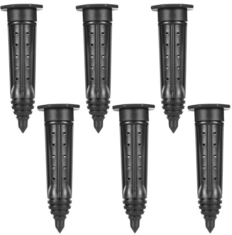 Briwooody 6 Pack Garden Watering Stake Large UV-Protected ABS Plastic Deep Root Irrigation Spike for Trees, Shrubs, Bushes, Shrubs, Flowers, Fruits, Vegetables, Potted Plants (8 Inch)