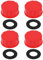VGOL Lot de 4 Bouchons de Bidon d'essence de 5 Gallons Filetage Grossier Couvercle de Remplacement pour Bidon d'essence de 5 Gallons de 1,75 à 1,81 Pouces en Plastique Et en Métal Rouge