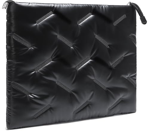 GAOCHY 13 Inch Puffy Laptop Sleeve for MacBook Air 13 M4/M3/M2/M1, 13 Inch iPad Air M3 2025, iPad Pro M4 2024, Envy x360 13, Vivobook 13, Latitude, 13.8-13.5 Inch Surface Laptop 7-1, Meteorite Black