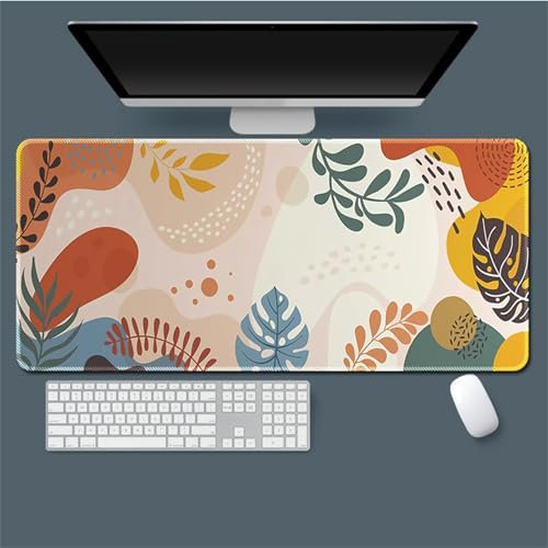 Highdi Alfombrilla Ratón XXL/XL, Alfombrilla Escritorio Gamer con Base de Goma Antideslizante Mousepad Gaming Grande Tapete Escritorio Lavable para PC y Portátil (Otoño,300 * 600 * 2mm)