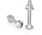 Wavanta M5 Coach Bolts, M5 x 50mm Carriage Bolts with Flange Hexagon Nuts, Zinc Plated, Carbon Steel, Coach Screws, Pack of 20