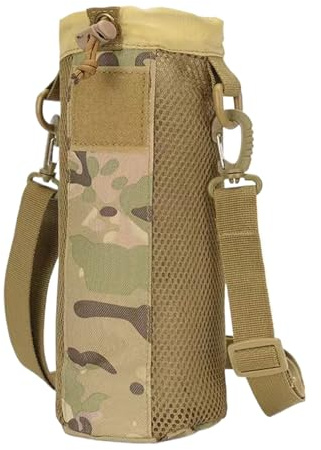 Générique Pochette Porte-Bouteille d'eau, Sac de Transport de Bouteille d’Eau, Pochette pour Bouteille d'eau en Maille, Sac pour Bouteille d'eau à bandoulière réglable, pour Le Camping, la randonnée