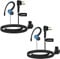 UAYESOK Walkie Talkie Earpiece 2 Pin, G-Shape Bodyguard Security Radio Earpiece Headset with PTT Mic and Earbuds for Two Way Radio Motorola CP040 DP1400 GP300 XT420 XT460 Hytera PD405 PD505（2 Pcs）