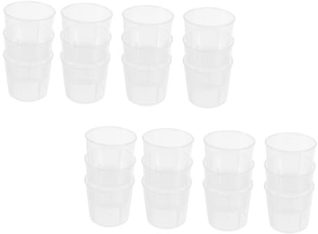 EPIGEIST 100 Piezas Vasos Medidores Reutilizables para Alimentación de Reptiles Tazas de Escala Blanca para Control de Porciones Gecko y Serpiente