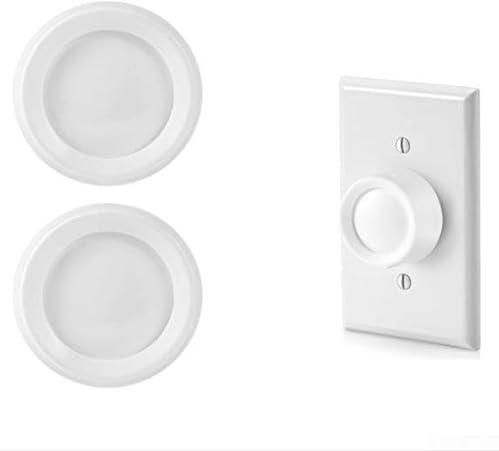 Manopola di ricambio per interruttore dimmer, 1/2/4 pezzi manopola dimmer rotante per interruttore dimmer rotativo, controllo ventola, bianco (uno)