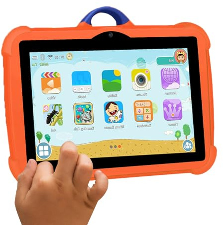 HohuzSruk Tablette Haute résolution, Tablette PC 7 Pouces, pour 4 Go + 64 Go avec Haute résolution - avec Batterie 4000 mAh, Polyvalente pour Jouer à des Jeux, Regarder des