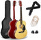 3rd Avenue Pack de guitarra acústica de tamaño estándar 4/4 con cuerdas de acero para principiantes de 3rd Avenue, funda de transporte, púas y cuerdas de repuesto, Natural