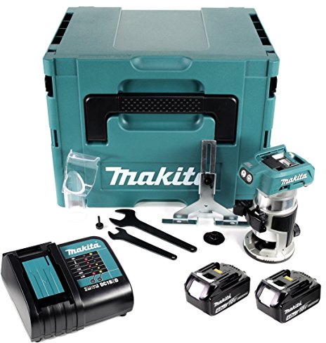 Makita DRT 50 RMJ Akku Multifunktionsfräse 18V Brushless + 2x Akku 4,0Ah + Ladegerät + Makpac