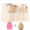 ZOCONE Pinceaux de Maquillage Professionnel, 12 PCS Pinceaux maquillage + 1 PCS éponge de maquillage + 1 PCS Oeuf de Nettoyage de Brosse de Maquillage
