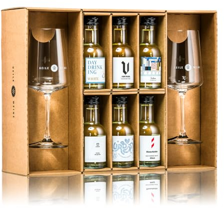 GEILE WEINE Wein Mini Tasting Set (12 x 0,1) Deutscher Weisswein, Rotwein und Rosé im Probierset