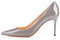 Soireelady Damen Fashion Pumps,Hohe Abstze mit Geschlossener Spitze,Comfort Pumps Lack Grau EU 41