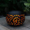 Pearlstar Vintage Metal Solar Light Table Lantern with Realistic Flickering Flame LED Decorative Outdoor Lamp - Waterproof Flame Effect - Black