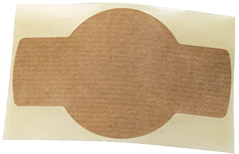 MDlabels braune natürliche Kraft Etiketten Für Gläser 100x58mm 100 praktische Klebeetiketten zum beschriften für Vorratsdosen, Marmeladengläser - gerippt etiketten